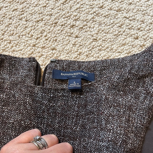 NWOT Banana Republic Factory Brown Tweed Sheath Dress - Picture 2 of 7